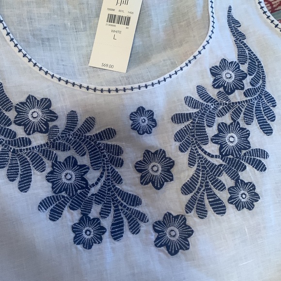 J. Jill white linen tank top - Picture 5 of 10